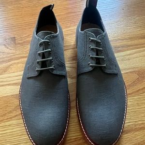 New BEN SHERMAN Birk Plain Toe Derby Oxford Shoes Charcoal Grey (Men's Size 7.5)